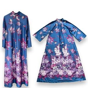 Vintage Caftan House Dress Robe Size Small